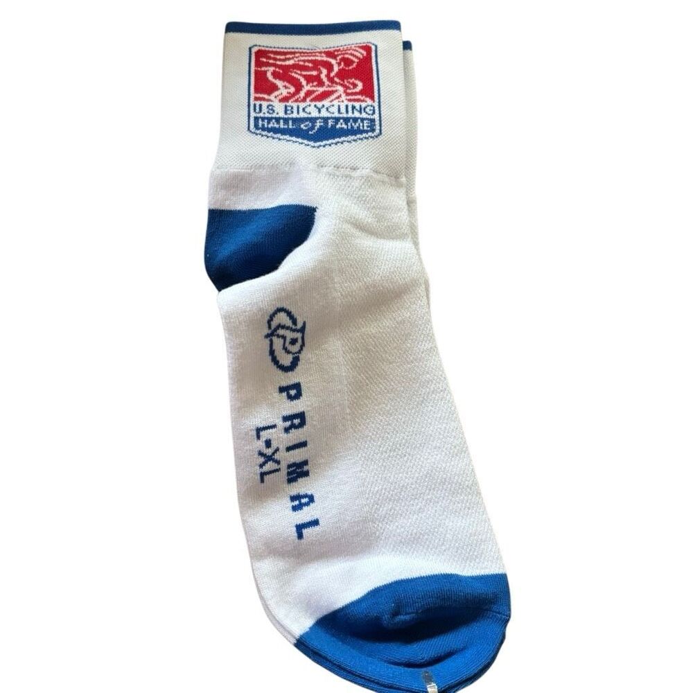 U.S. Bicycling Hall Of Fame Size Men’s L-XL Primal Socks *New*